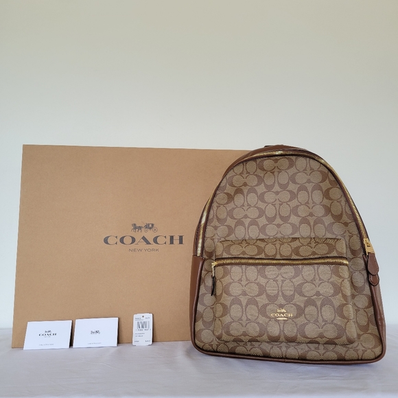 Coach Charlie Backpack In Signature Canvas NWT - Picture 2 of 16